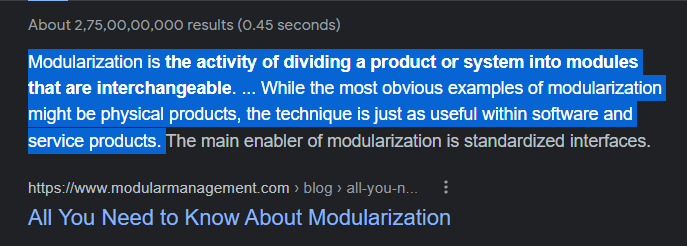 modularization